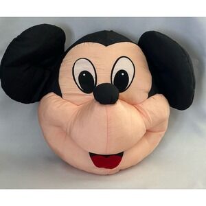 Jumbo Stuffed Mickey Disney head face pillow with handle 12"